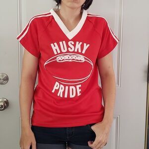 70s Red‎ Husky Football Tee